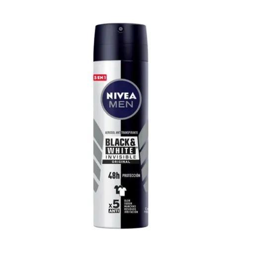 NIVEA DESODORANTE AEROSOL MEN INVISIBLE BLAK WHITE - Ecofarma